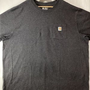 Carhartt Short Sleeve Crew Neck T-Shirt Men’s Size 3XL Loose Fit Gray Pocket.